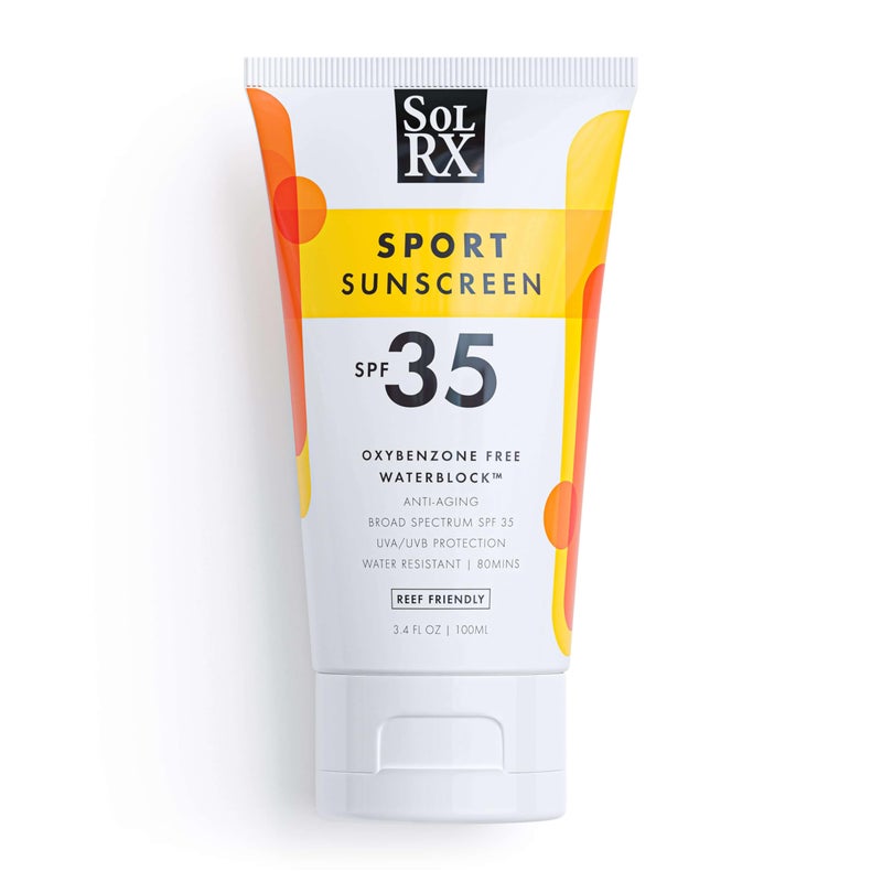 SolRX SPORT SPF 35 Sunscreen, Reef Friendly, Oxybenzone Free, Fragrance Free - Image 1